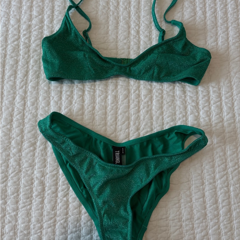triangl swimwear Emerald Shimmer Bikini Bottoms